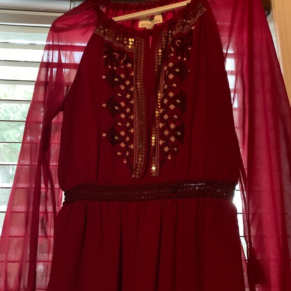 Altuzarra for Target maxi dress! Size 6 rich burgundy colour with front details - Picture 3 of 3